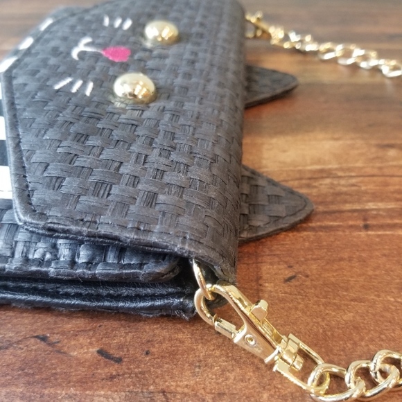 Betsey Johnson cat wallet on a chain - Picture 6 of 7